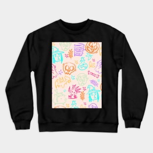 Pastel Halloween Pattern Crewneck Sweatshirt